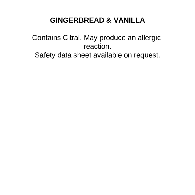 Gingerbread & Vanilla snap bar